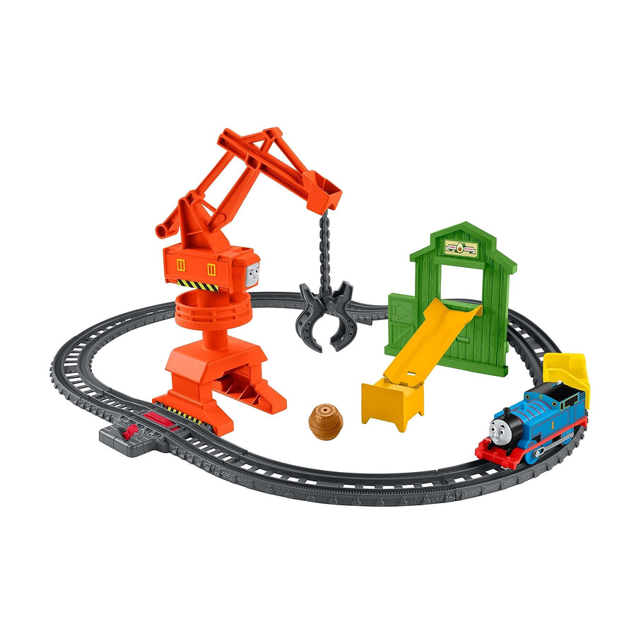 Thomas & Friends Cassia Crane & Cargo Set, motorized train and track set for preschoolers ages 3 years & older