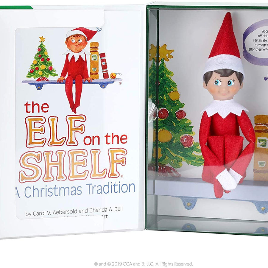 A Christmas Tradition Blue-Eyed Boy Light Tone Scout Elf! Elf and Book Included.