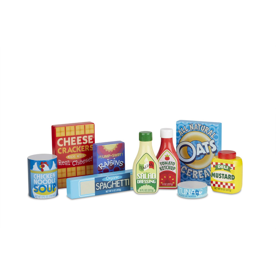 Melissa & Doug Wooden Pantry Products Play Food Set (9 pcs)