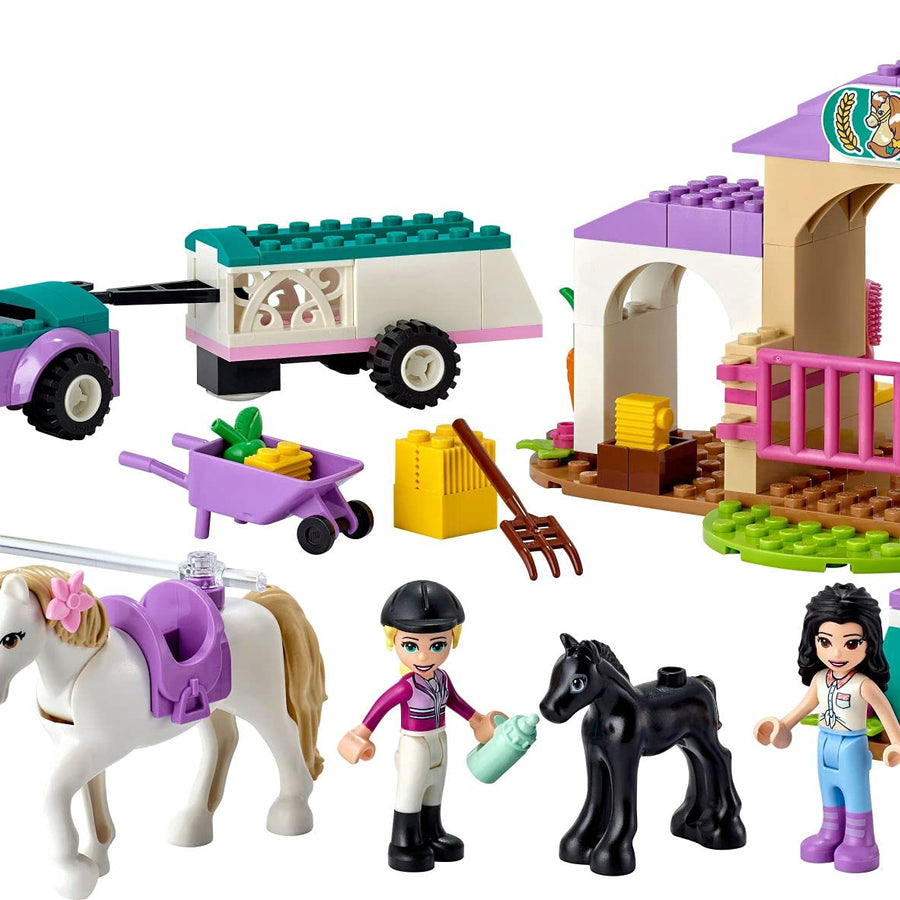 LEGO Friends Horse Training and Trailer 41441 Building Kit Friends Stephanie and Emma and 2 Animals; New 2021 (148 Pieces)
