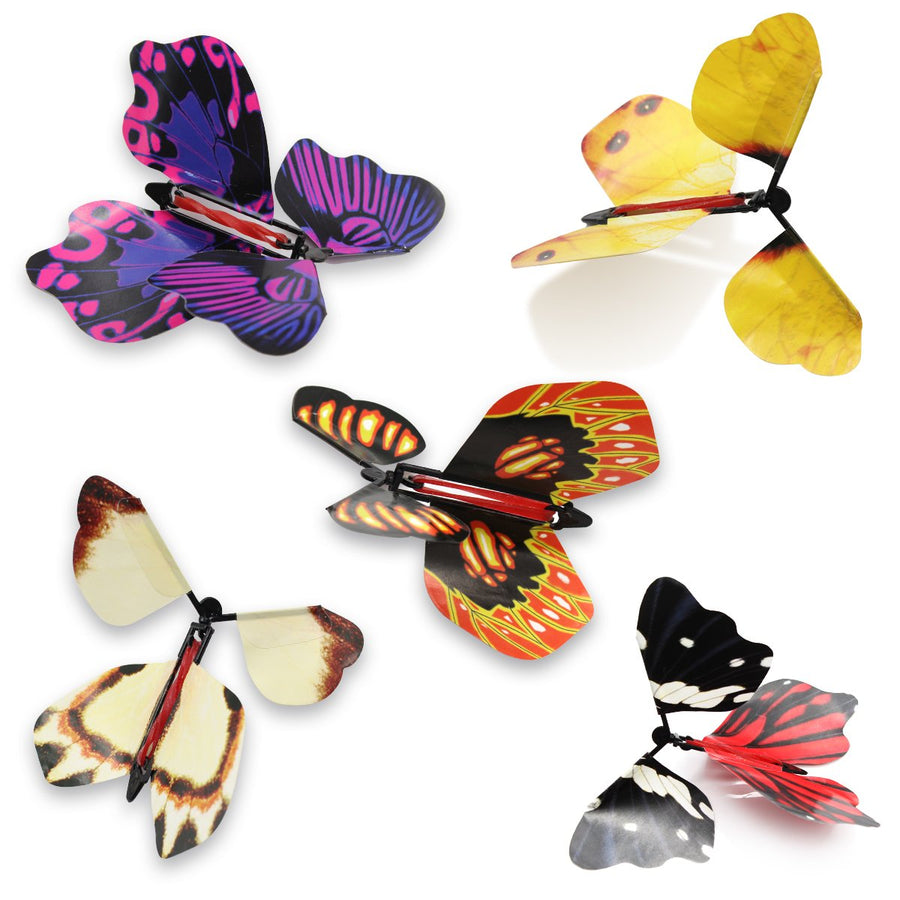 heytech Thanksgiving Day Magic Wind Up Flying Great Surprise Gift Butterfly in The Book Rubber Band Powered Magic Fairy Flying ,Thanksgiving Day Toy Great Surprise Gift (5 Packs)