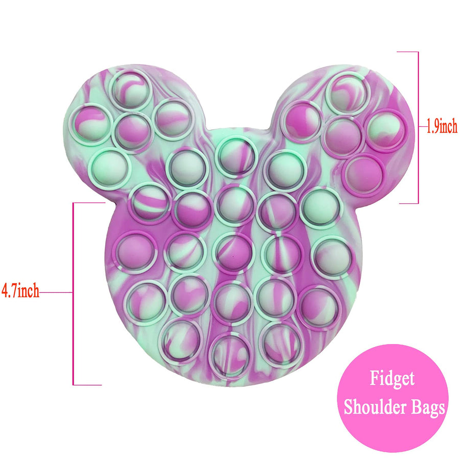 SUVAPOTAC Pop Shoulder Bag Fidget Toys, Popular Fidget Bag for Anxiety Toys, Pop Shoulder Bag Fidget Bag is The Best Gift for Girls (Blue Purple)