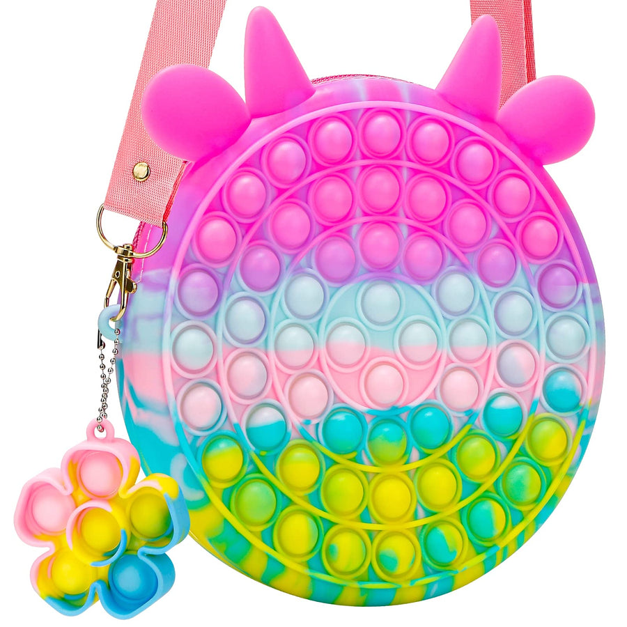 ProCover Pop Bag Purse Fidget It Toys for Girls, Push Bubble Pops Shoulder Bag Fidget School Supplies, Popping Popper Sensory Toys for Woman, Figetsss Figit Puppets Game for Autism to Relieve Stress