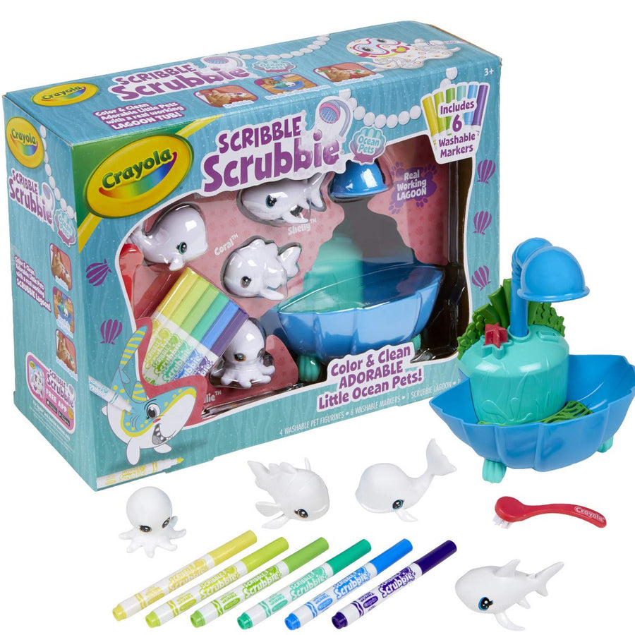 Crayola Scribble Scrubbie Pets Lagoon Playset, Toys for Boys & Girls, Gifts for Kids, Ages 3, 4, 5, 6