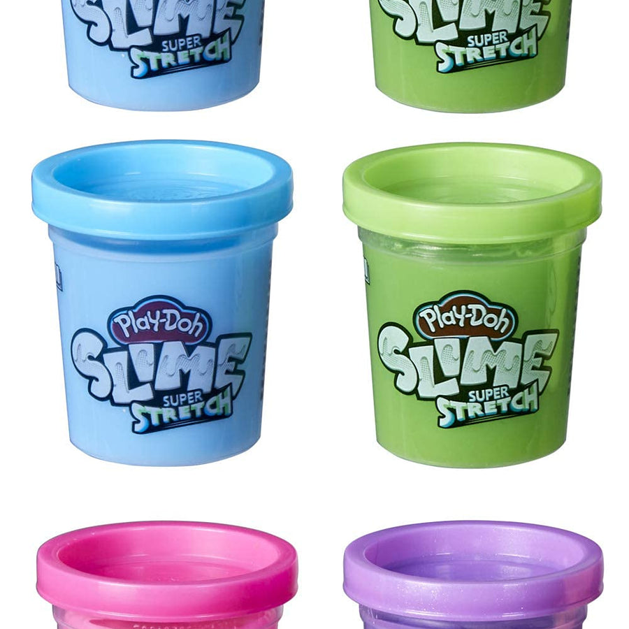 Play-Doh Slime Super Stretch Multipack of 12 for Kids 3 Years and Up, Premade, Assorted Colors Non-Toxic (Amazon Exclusive)
