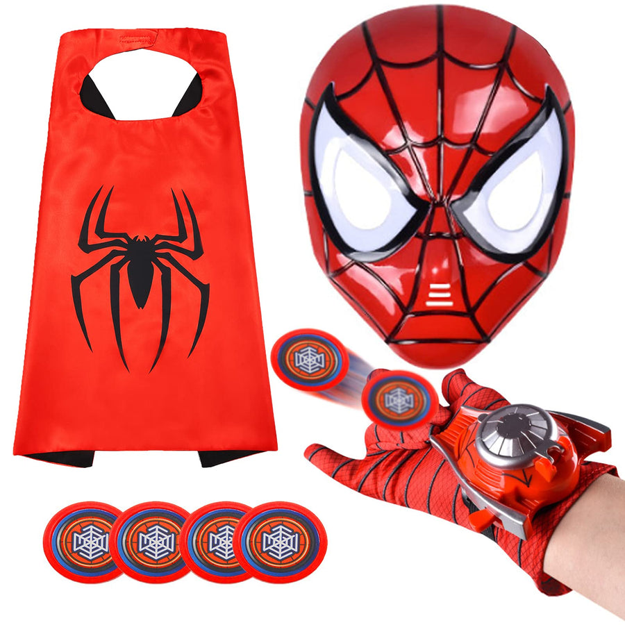 Kids Superhero Capes and LED Mask - Superhero Toys and Costume Gloves- Compatible Superhero Toys