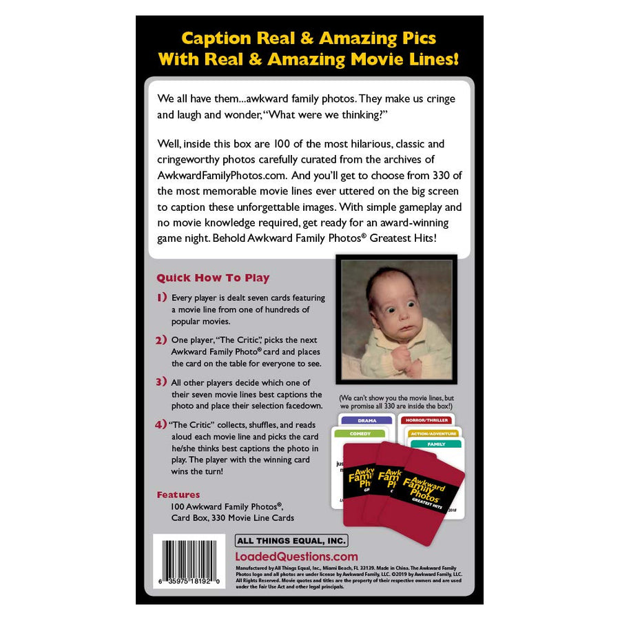 Awkward Family Photos Greatest Hits - Caption Hilarious Pics with Memorable Movie Lines, Best of Original & Vol 2, plus New Pics & Movie Lines, Age 13 & Up, Better Cards, Bigger Images & A Card Box