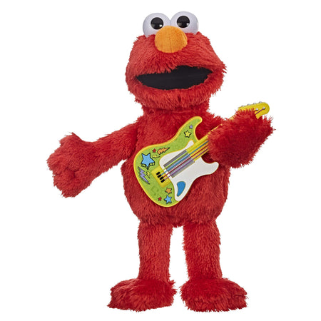 Sesame Street Rock and Rhyme Elmo Talking, Singing 14-Inch Plush Toy for Toddlers, Kids 18 Months & Up