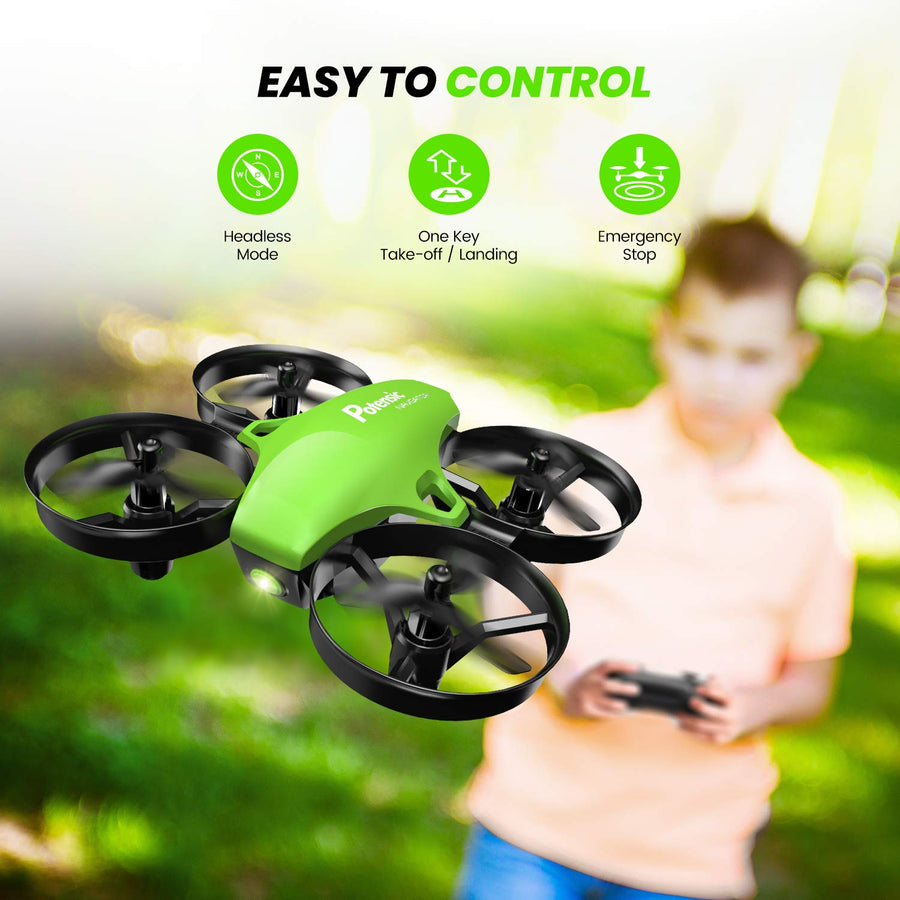 Potensic Upgraded A20 Mini Drone Easy to Fly Drone for Kids and Beginners, Indoor Outdoor RC Helicopter Quadcopter with Auto Hovering, Headless Mode, Remote Control and 3 Batteries for Boys Girls