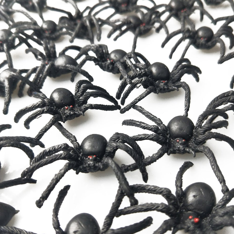 Muzboo Realistic Plastic Spider Toys,Halloween Prank Props,Small Size funny Halloween Decorations 30pcs