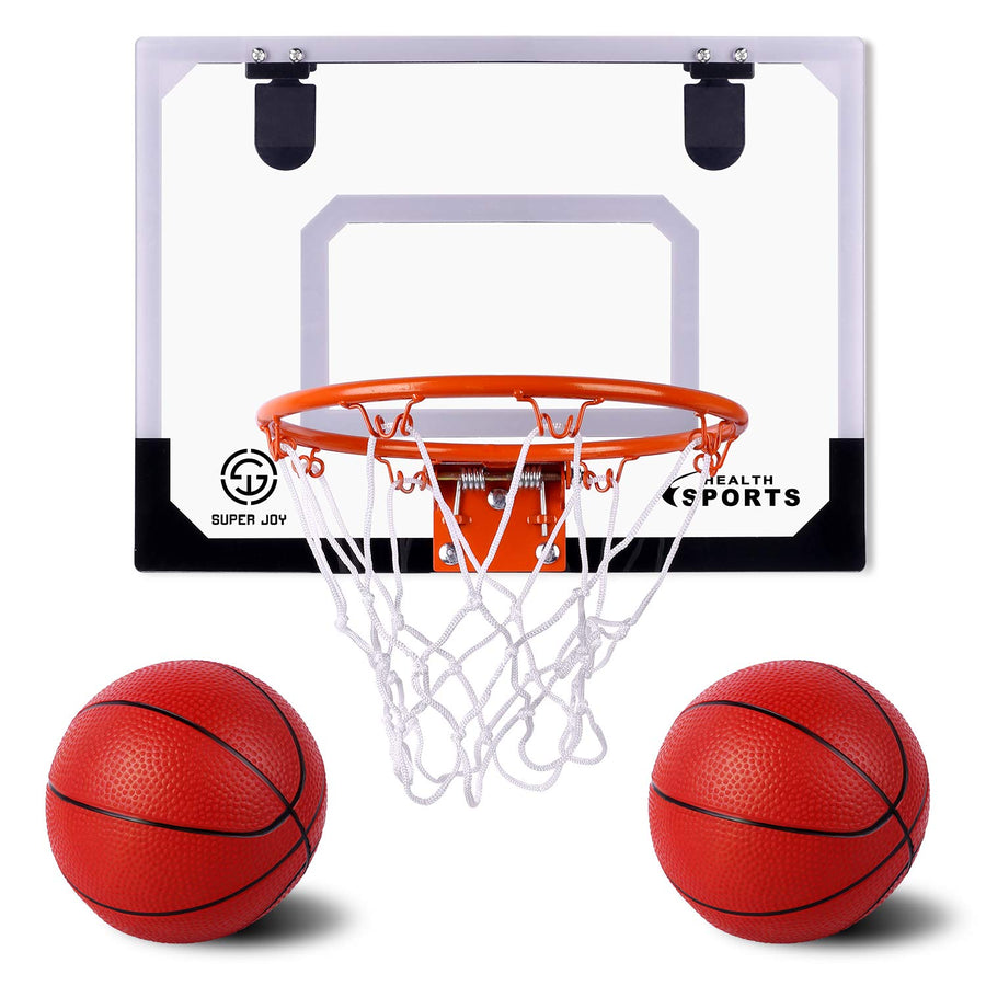 AOKESI Basketball for Kids - 16.5" x 12.5" Pro Indoor Mini Basketball Hoop Set for Door & Wall with Complete Accessories - Basketball Toys with Balls Gifts for Boys