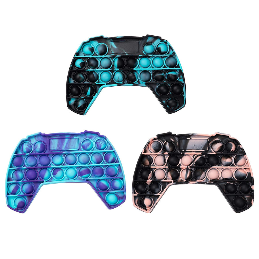 WQFXYZ Pop Push it Game Controller Shape Fidget Toy, Autism Special Needs Stress Relief, Anti-Anxiety Tie Dye Sensory Fidget Toy for Kids Adults