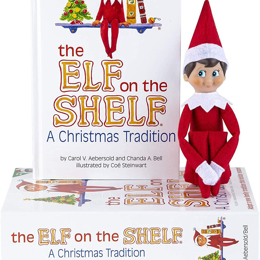 A Christmas Tradition Blue-Eyed Boy Light Tone Scout Elf! Elf and Book Included.
