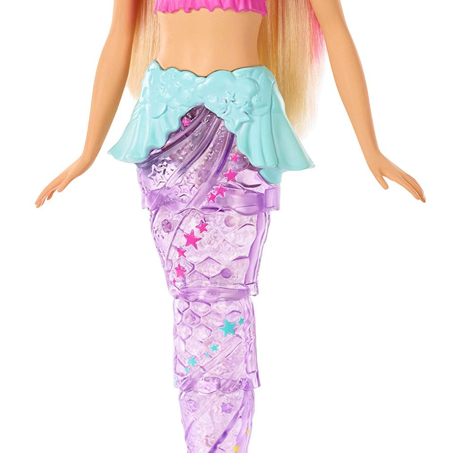 Barbie Dreamtopia Sparkle Lights Mermaid Doll with Swimming Motion and Underwater Light Shows, Approx 12-Inch with Pink-Streaked Blonde Hair, Gift for 3 to 7 Year Olds