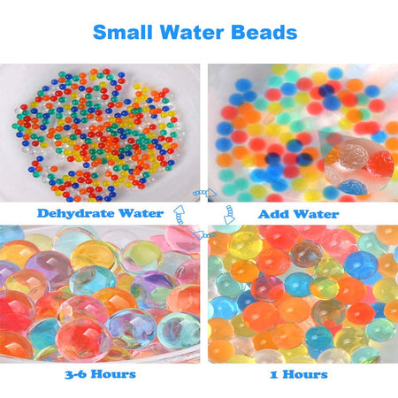 Non Toxic Water Beads Kit 300pcs Giant & 20000 Small Gel Beads for Kids-Value Package Sensory Toys and Decoration