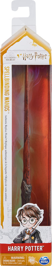 Wizarding World Harry Potter, 12-inch Spellbinding Harry Potter Wand with Collectible Spell Card, Kids Toys for Ages 6 and up