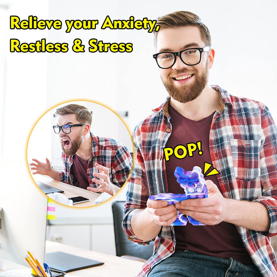 Fidget-POP-Toys-Llama Silicone Bubble Sensory, Alpaca Stress Anxiety Restless Reliever Decompression Squeeze Toy for Stressed, Fidgety and Autism, ASD, Autistic, ADHD Fidget 2 Pack for Girls