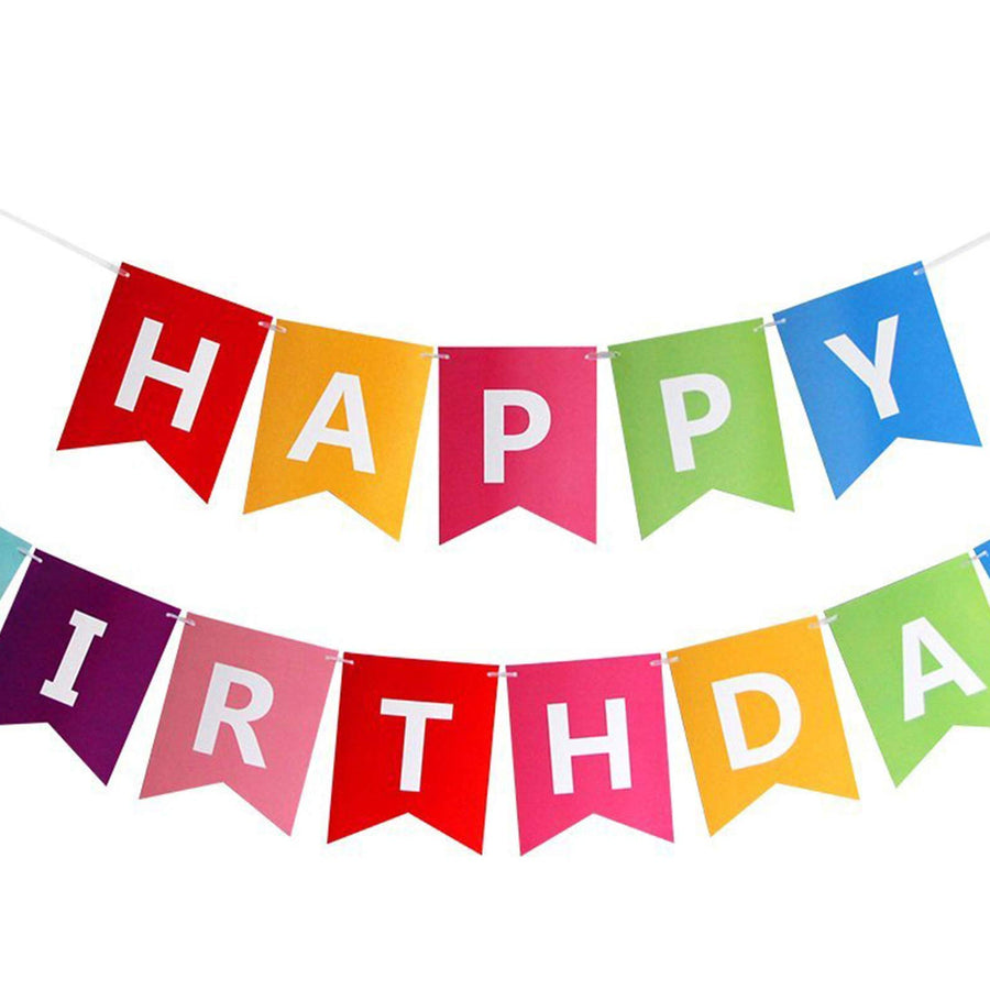 Fecedy Colorful Happy Birthday Banner Bunting