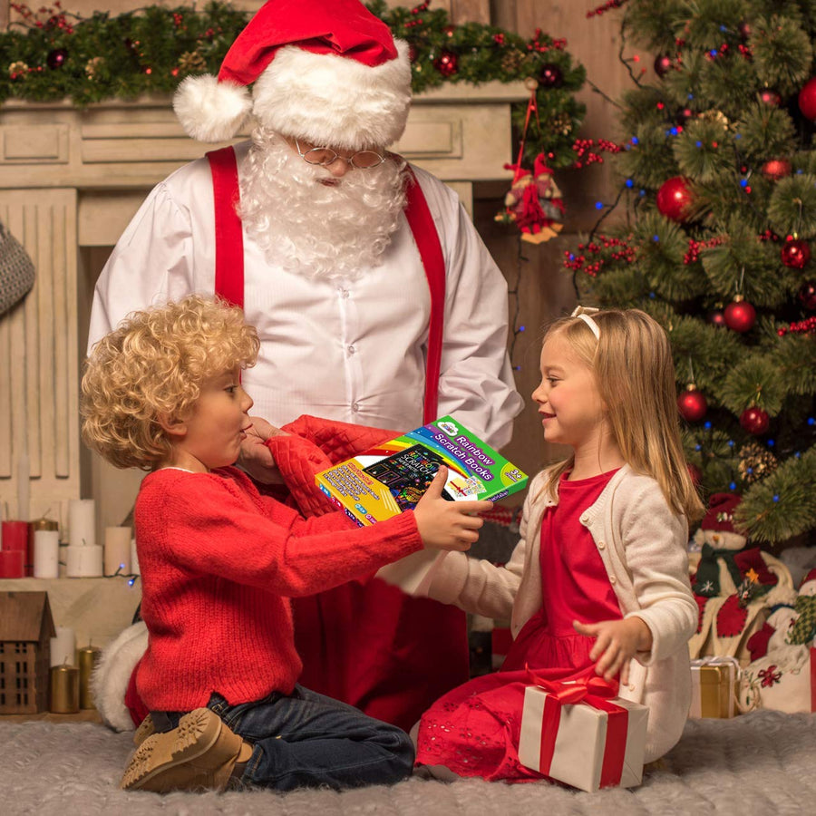 ZMLM Scratch Paper Art Notebooks - Rainbow Scratch Off Art Set for Kids Activity Color Book Pad Black Magic Art Craft Supplies Kits for Girls Boys Birthday Party Favor Game Christmas Toys Gift