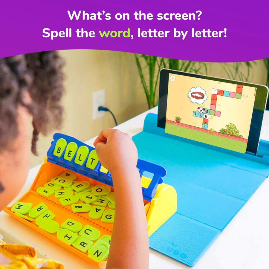 Plugo Letters by PlayShifu - Word Building with Phonics & Stories | 4-10 Years STEM Toy | Interactive Vocabulary Games | Boys & Girls Gift (works with iPads, iPhones, Samsung tabs/phones, Kindle Fire)