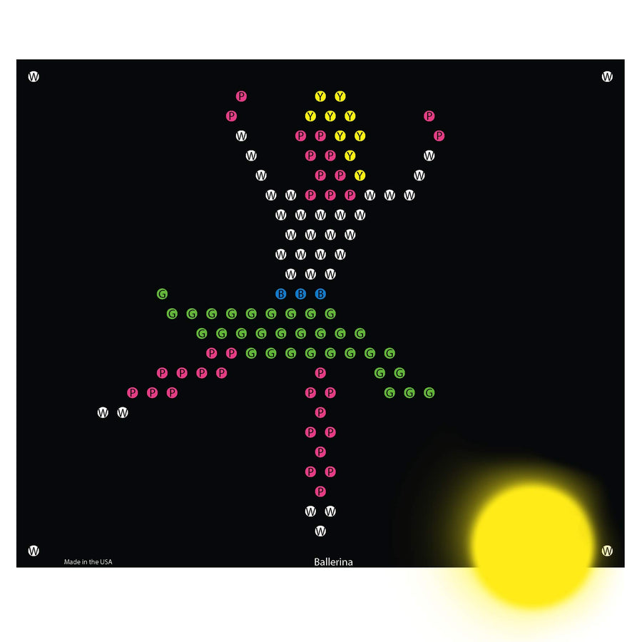 IllumiPeg Little Miss Refill templates for Basic Fun Lite Brite Ultimate Classic (10 Sheets, 7x8)