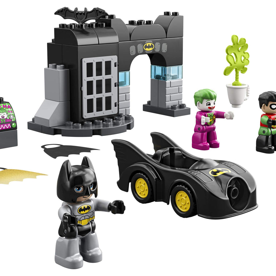 LEGO DUPLO Batman Batcave 10919 Action Figure Toy for Toddlers; with Batman, Robin, The Joker and The Batmobile; Great Gift for Super Hero Kids Who Love Imaginative Play (33 Pieces)