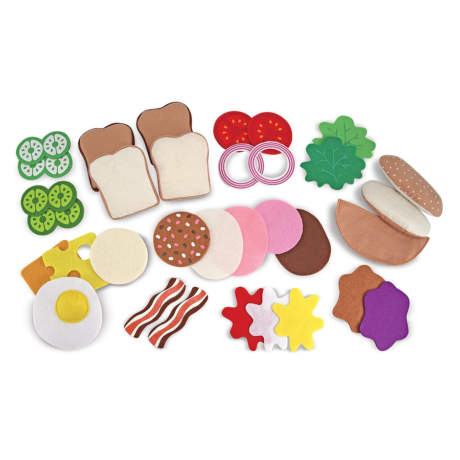 Melissa & Doug Felt Food Sandwich Play Food Set (33 pcs)