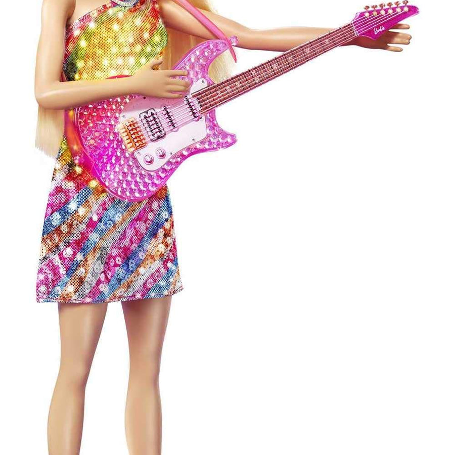 Barbie: Big City, Big Dreams Singing Barbie “Malibu” Roberts Doll (11.5-in Blonde) with Music, Light-Up Feature, Microphone & Accessories, Gift for 3 to 7 Year Olds