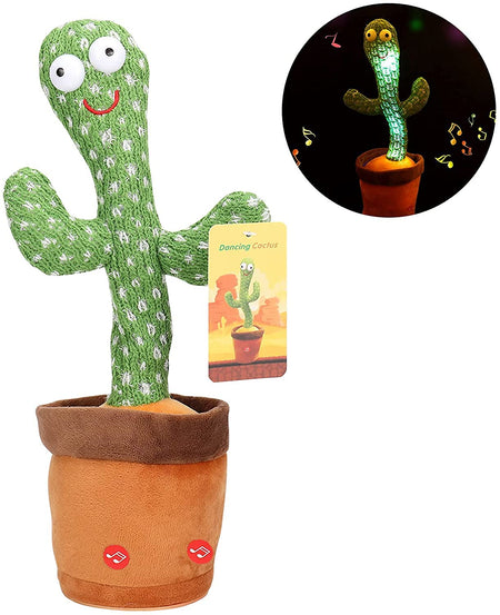 LUKETURE Dancing Cactus, Sunny The Cactus Toy for Kid, Electric Singing Cactus Plush Toy, Talking Cactus Toy That Repeat What You Say, Recording