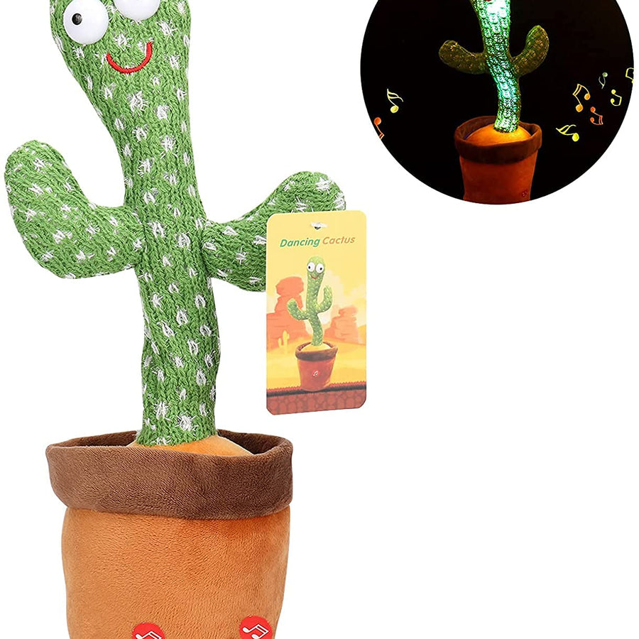 LUKETURE Dancing Cactus, Sunny The Cactus Toy for Kid, Electric Singing Cactus Plush Toy, Talking Cactus Toy That Repeat What You Say, Recording