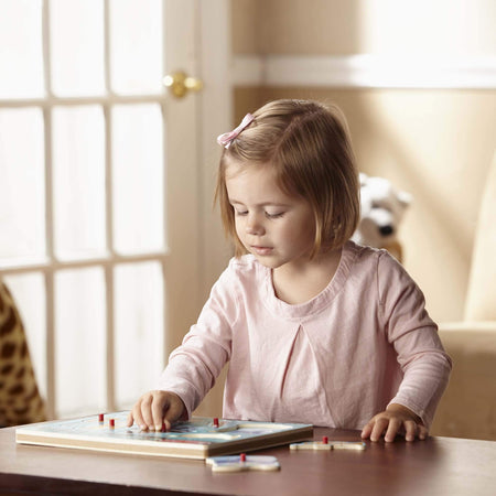 Melissa & Doug Musical Instruments Sound Puzzle - Wooden Peg Puzzle (8 pcs)