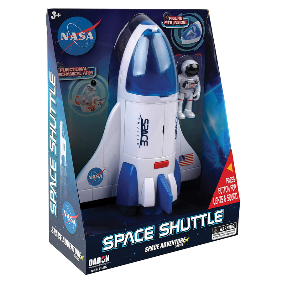 Daron NASA Space Adventure Series: Space Shuttle with Lights & Sounds & Figure, Approx 9" X 7"