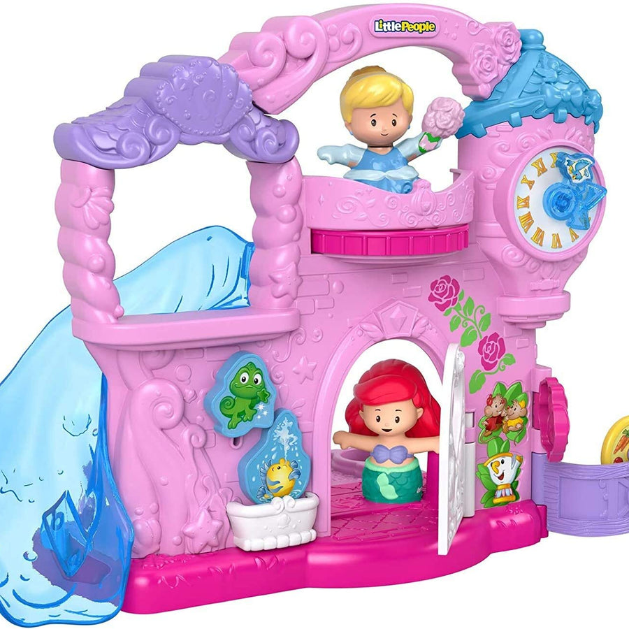 Fisher-Price Little People – Disney Princess Play & Go Castle, portable playset with character figures for toddlers and preschool kids