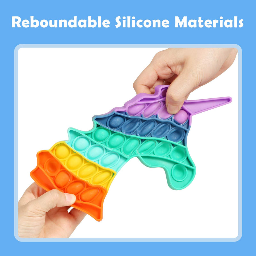 Fescuty Rainbow Fidget Toys Heart Sensory Toys Autism Learning Materials for Anxiety Stress Relief Squeeze Toy