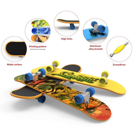 Mini Fingerboard Finger Skateboards Toy 12 PCS, TIME4DEALS Professional Fingerboards Finger Board Toy Set Creative Fingertips Movement Mini Skateboards Finger Sports Party Favors Kids Novelty Toy Gift