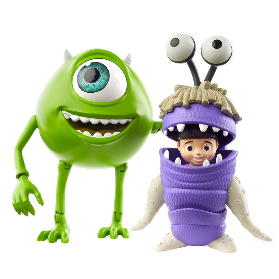 Pixar Mattel Mike and Boo Monsters, Inc. Character Action Dolls Highly Posable with Authentic Designs for Storytelling, Collecting, Movie Toys for Kids Gift Ages 3 and Up