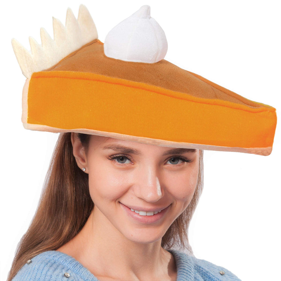 Decorative Plush Pumpkin and Apple Pie Hats for Thanksgiving Holiday Costume Dress Up Novelty Party Favor Supplies