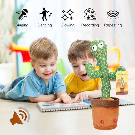LUKETURE Dancing Cactus, Sunny The Cactus Toy for Kid, Electric Singing Cactus Plush Toy, Talking Cactus Toy That Repeat What You Say, Recording
