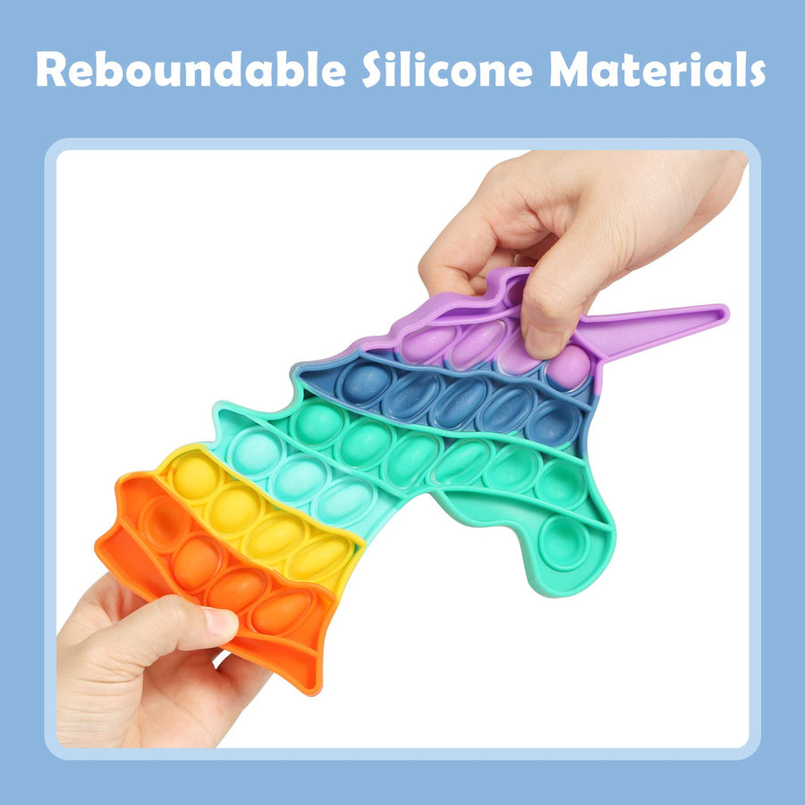 Fescuty Rainbow Fidget Toys Heart Sensory Toys Autism Learning Materials for Anxiety Stress Relief Squeeze Toy (4 Pack Rainbow)