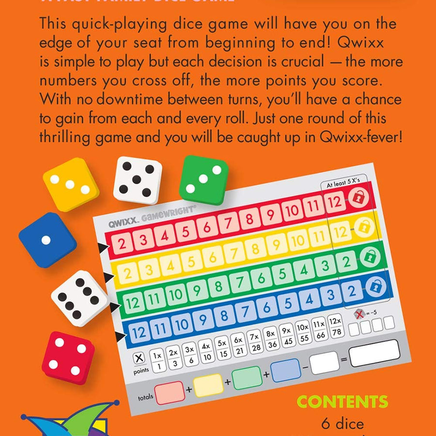 Gamewright Qwixx - A Fast Family Dice Game Multi-colored, 5"