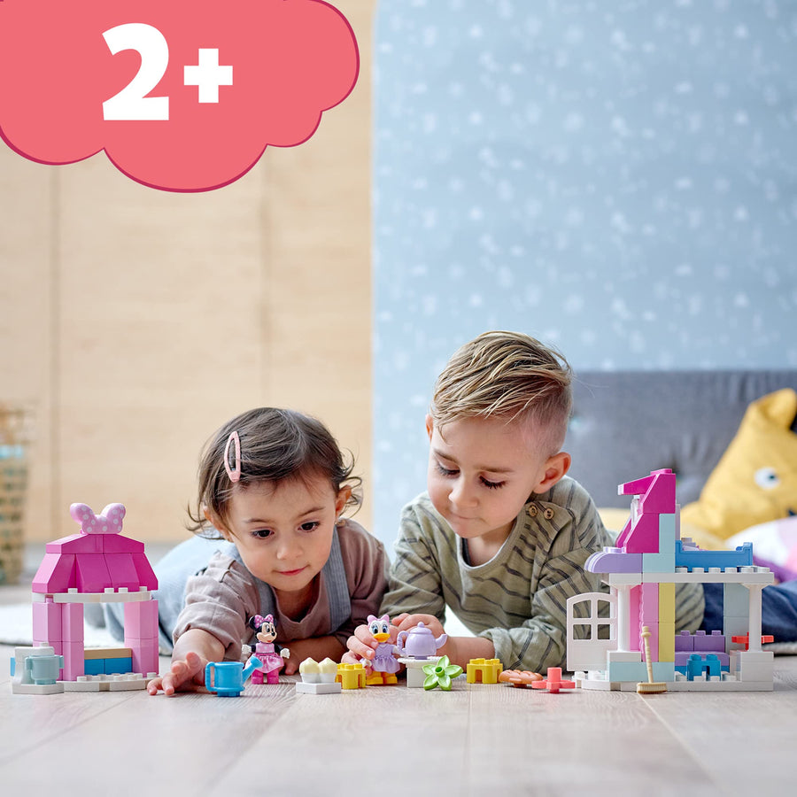 LEGO DUPLO Disney Minnie’s House and Café 10942 Dollhouse Building Toy for Kids with Minnie Mouse and Daisy Duck; New 2021 (91 Pieces)