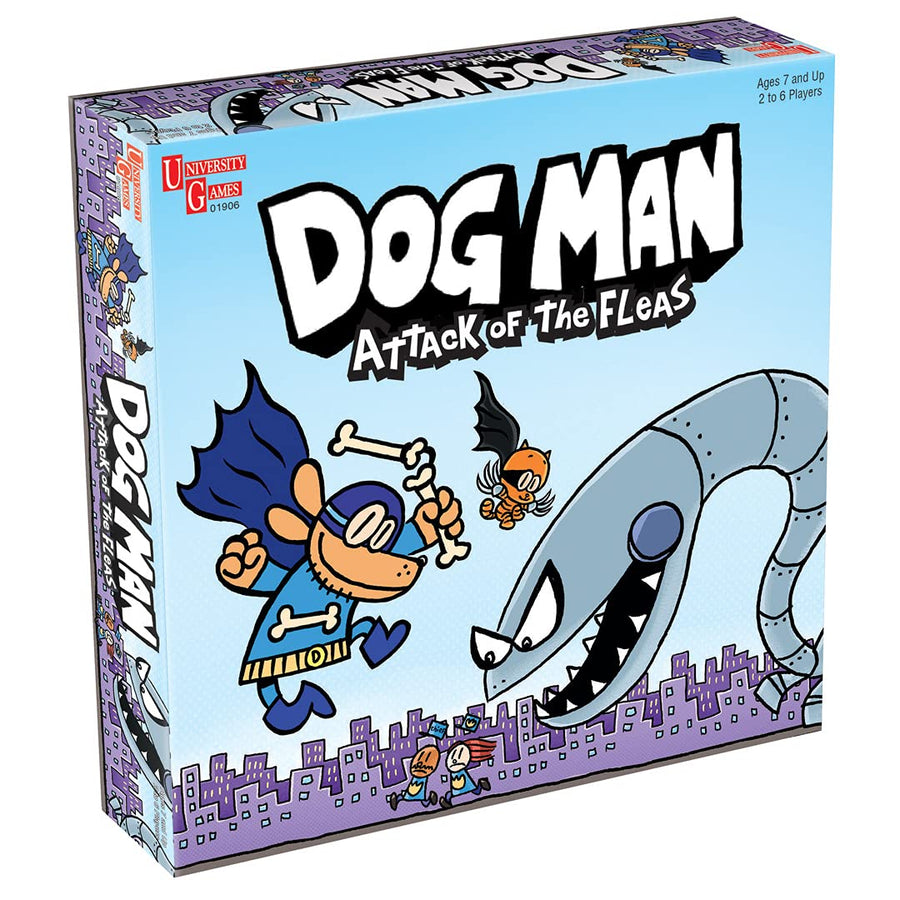 Dog Man Board Game Attack of The Fleas (Fuzzy Little Evil Animal Squad) by University Games Based On The Popular Dog Man Book Series by DAV Pilkey, Multi