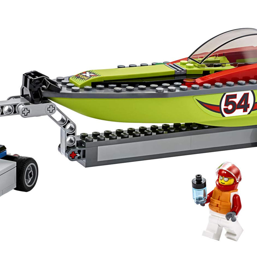 LEGO City Race Boat Transporter 60254 Race Boat Toy, Fun Building Set for Kids (238 Pieces)