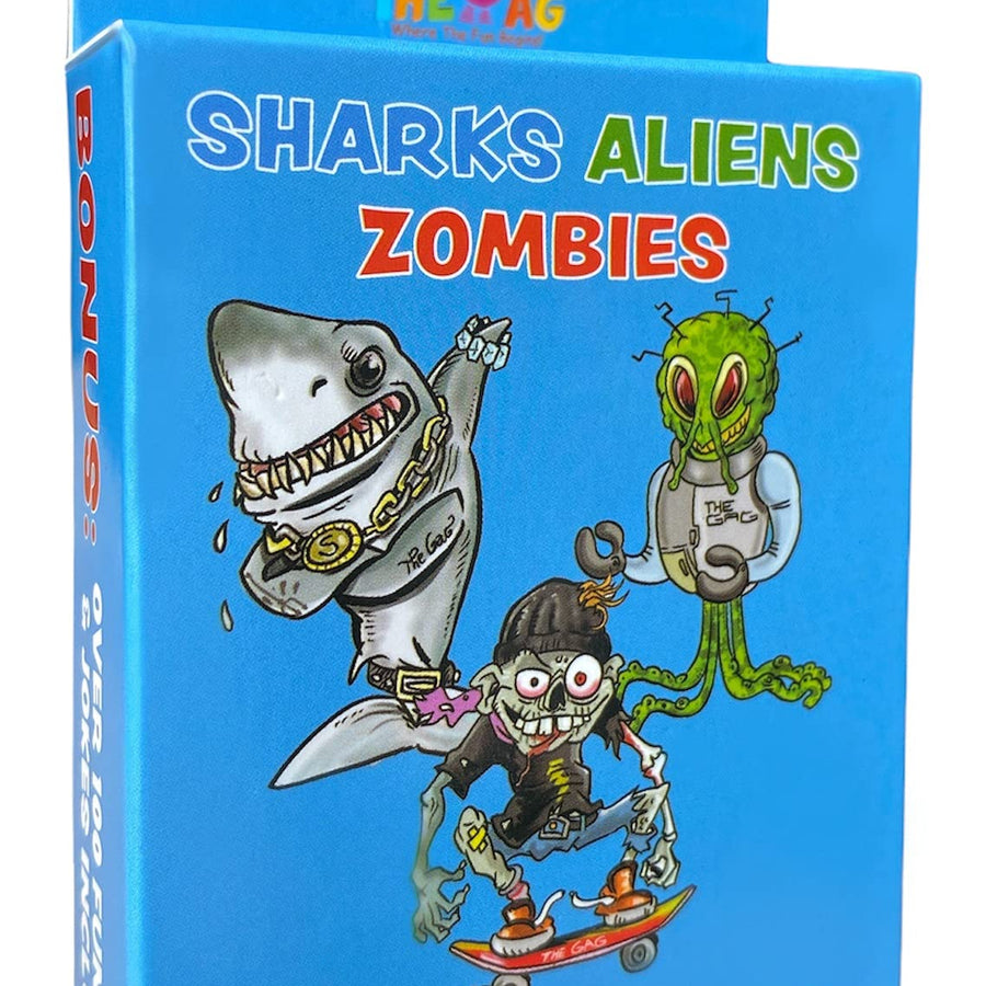 Sharks Aliens Zombies: Fun Card Game for Kids Played Like Rock Paper Scissors War for Boys Girls Family Game Night Gift Giving