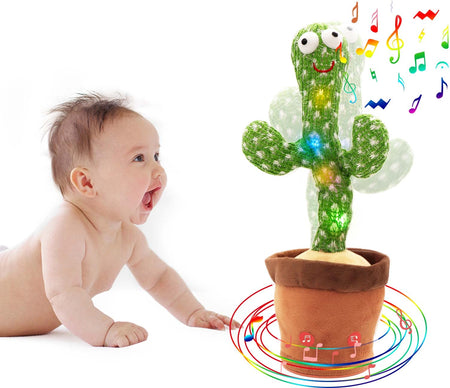 Dancing Cactus,Cactus Toy,Cactus Toys for Kids That Repeats Your Words,Dancing Cactus Plush for Babies Talking & Repeating Home Decoration Children's Early Education