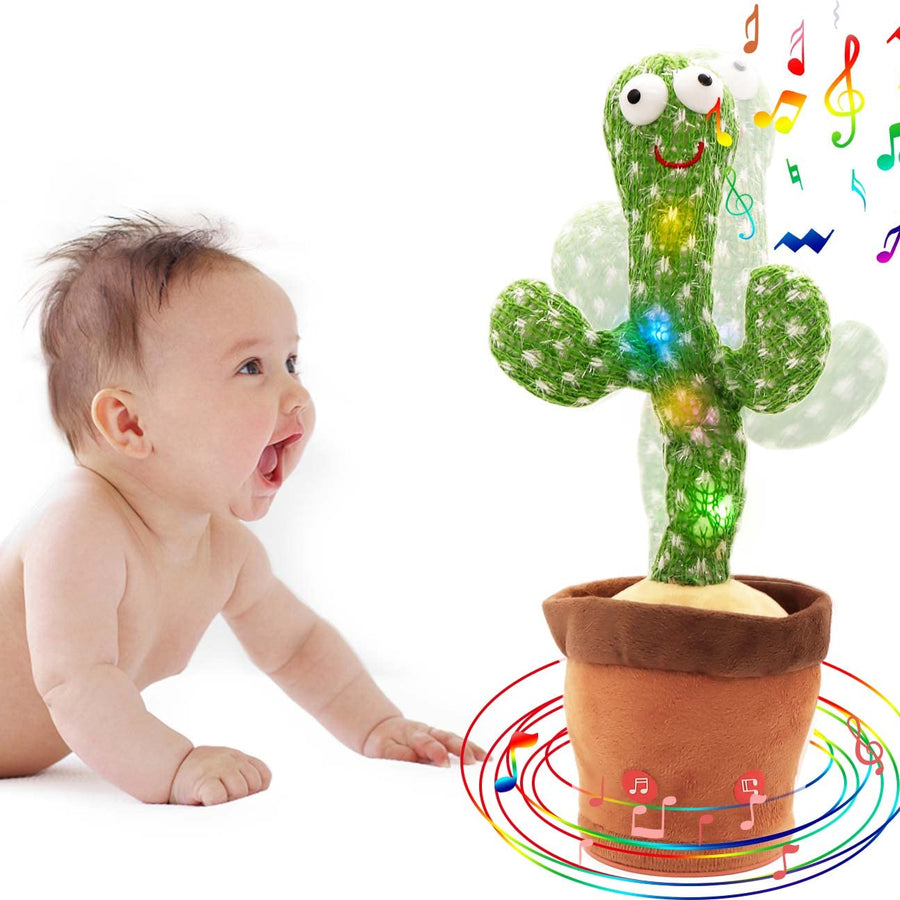 Dancing Cactus,Cactus Toy,Cactus Toys for Kids That Repeats Your Words,Dancing Cactus Plush for Babies Talking & Repeating Home Decoration Children's Early Education