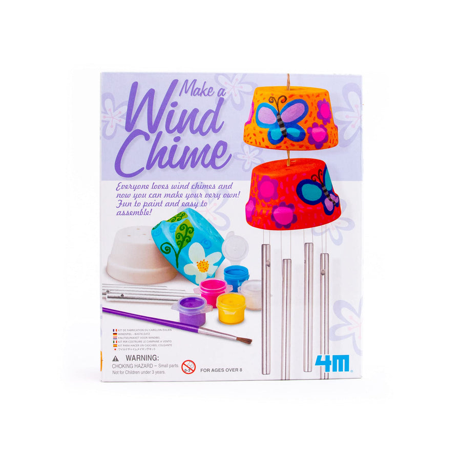 4M 4824 Make A Wind Chime Kit - Arts & Crafts Construct & Paint A Wind Powered Musical Chime DIY Gift for Kids, Boys & Girls