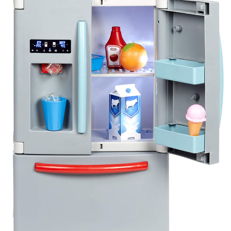 Little Tikes First Fridge Refrigerator with Ice Dispenser Pretend Play Appliance for Kids, Play Kitchen Set with Kitchen Playset Accessories Unique Toy Multi-Color