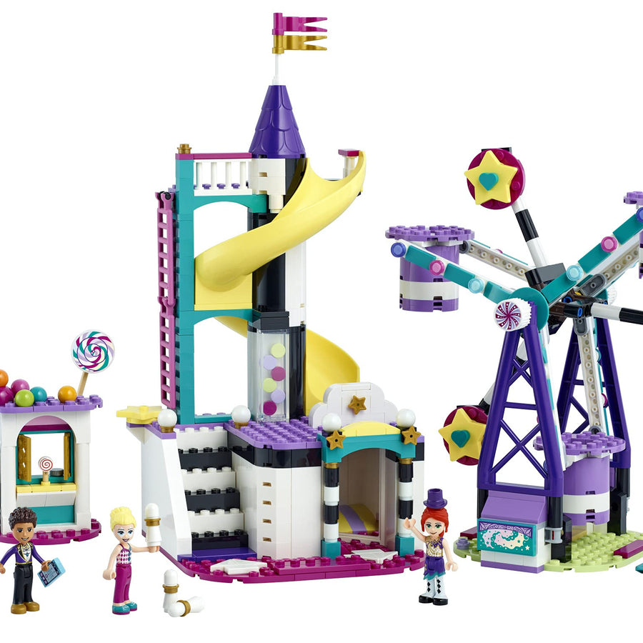 LEGO Friends Magical Ferris Wheel and Slide 41689 Building Kit for Kids Theme Park with 3 Mini-Dolls; New 2021 (545 Pieces)
