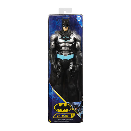 DC Comics Batman 12-inch Bat-Tech Action Figure (Black/Blue Suit), Kids Toys for Boys Aged 3 and up
